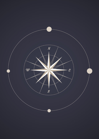 Compass Rose. Old Styleのイラスト素材
