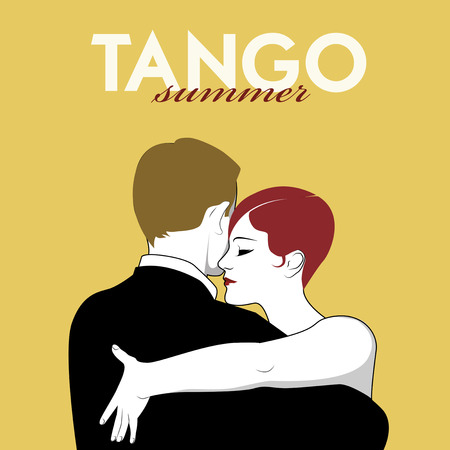 Tango Summer. Couple dancing tangoのイラスト素材