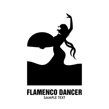 Spanish flamenco dancer. Vector Illustrationのイラスト素材