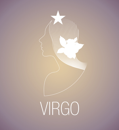 Zodiac Sign. Virgo. Vector Illustrationのイラスト素材