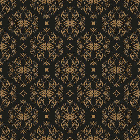 Decorative seamless pattern in vintage gothic style vector with ornamental elements