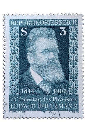 closeup image of postal stamp from austriaの写真素材