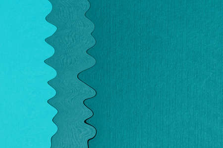 Blurry image of wavy texture backdrop, horizontal view, blue colors. Abstract colorful texture background with a lot of copy space for text.の写真素材