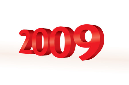 3d 2009 - new year conceptのイラスト素材