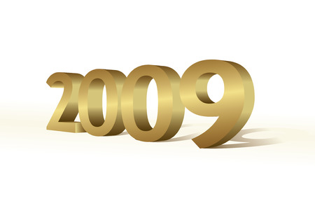 3d 2009 - new year conceptのイラスト素材