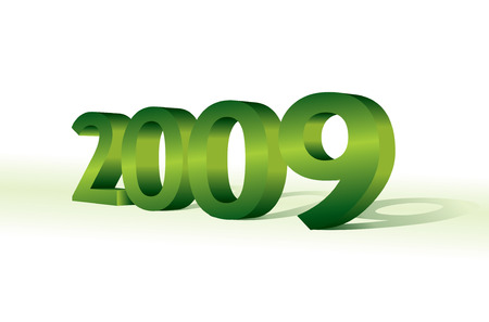 3d 2009 - new year conceptのイラスト素材