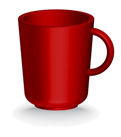 red coffe or tea cup - vector illustrationのイラスト素材