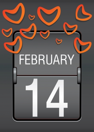 valentine day scoreboard のイラスト素材