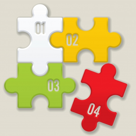 modern design template with puzzle - vector illustrationのイラスト素材