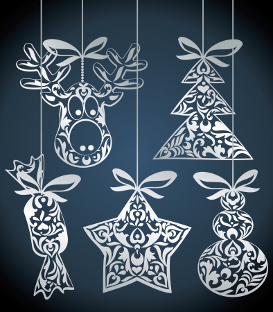 christmas design elements - vector illustrationのイラスト素材