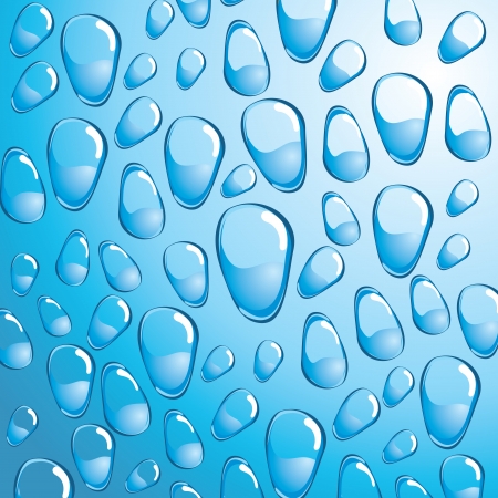 3D water drops - vector illustrationのイラスト素材