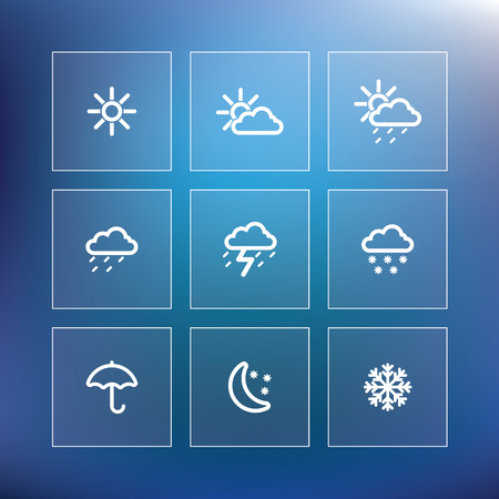 Weather icon set - vector illustrationのイラスト素材