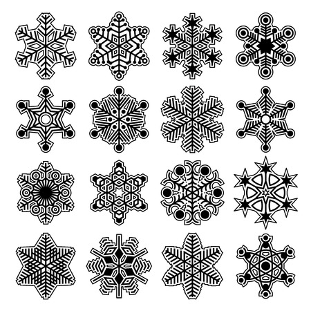 Vector snowflake collection - vector illustrationのイラスト素材