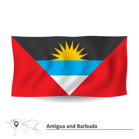 Flag of Antigua and Barbuda - vector illustrationのイラスト素材