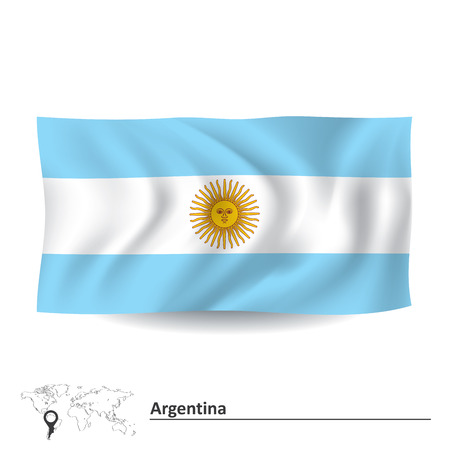 Flag of Argentina - vector illustrationのイラスト素材