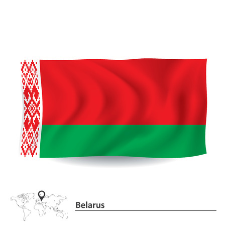 Flag of Belarus - vector illustrationのイラスト素材