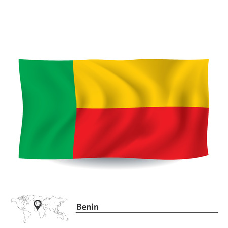 Flag of Benin - vector illustrationのイラスト素材