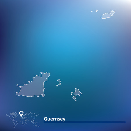 Map of Guernsey - vector illustrationのイラスト素材