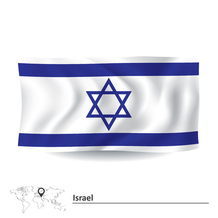 Flag of Israel - vector illustrationのイラスト素材
