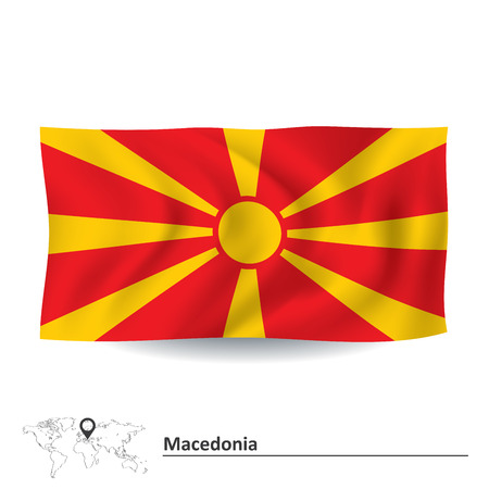 Flag of Macedonia - vector illustrationのイラスト素材