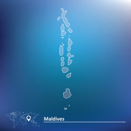 Map of Maldives - vector illustrationのイラスト素材