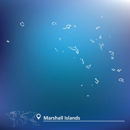 Map of Marshall Islands - vector illustrationのイラスト素材