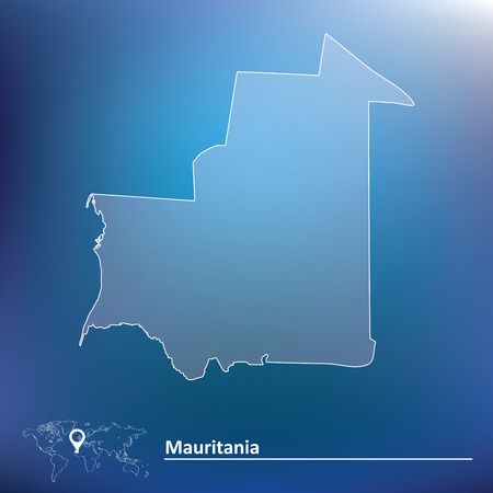 Map of Mauritania - vector illustrationのイラスト素材