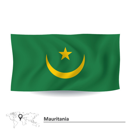Flag of Mauritania - vector illustrationのイラスト素材