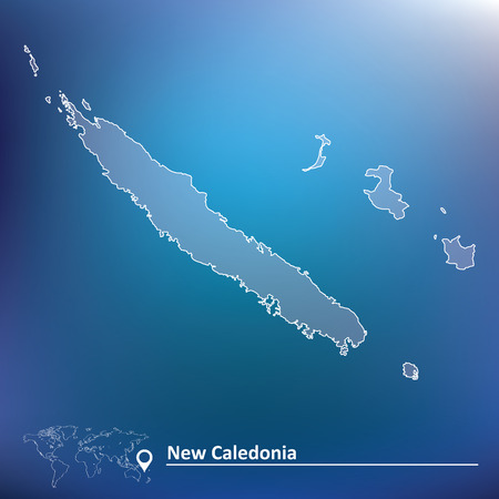Map of New Caledonia - vector illustrationのイラスト素材