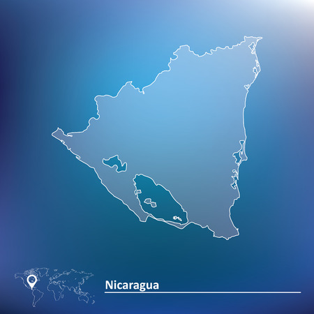 Map of Nicaragua - vector illustrationのイラスト素材