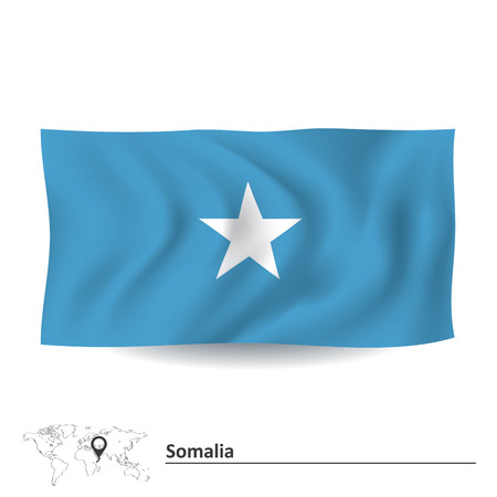 Flag of Somalia - vector illustrationのイラスト素材