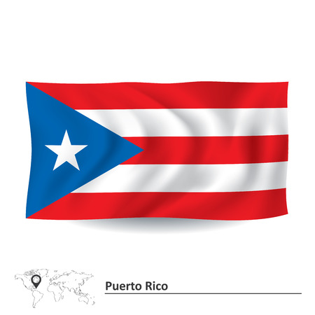 Flag of Puerto Rico - vector illustrationのイラスト素材
