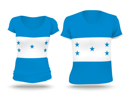 Flag shirt design of Honduras - vector illustrationのイラスト素材