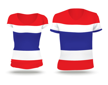 Flag shirt design of Thailand - vector illustrationのイラスト素材
