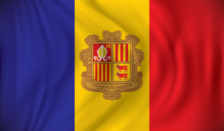 Flag of Andorra - vector illustrationのイラスト素材