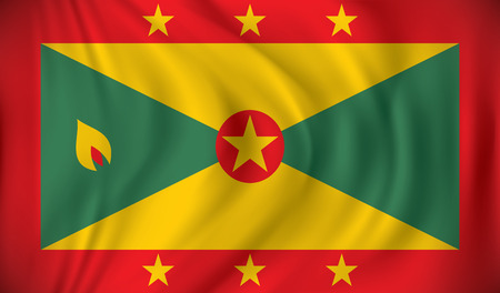 Flag of Grenada - vector illustrationのイラスト素材