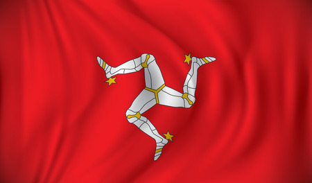 Flag of Isle of Man - vector illustrationのイラスト素材
