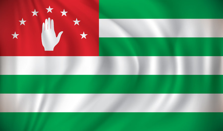 Flag of Abkhazia - vector illustrationのイラスト素材