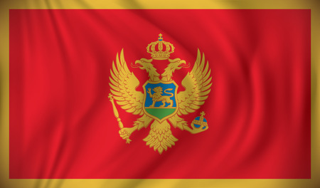 Flag of Montenegro - vector illustrationのイラスト素材
