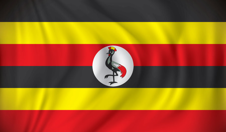 Flag of Uganda - vector illustrationのイラスト素材