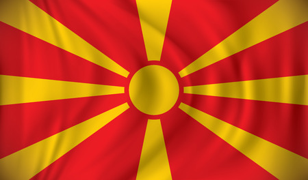 Flag of Macedonia - vector illustrationのイラスト素材