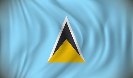 Flag of Saint Lucia - vector illustrationのイラスト素材