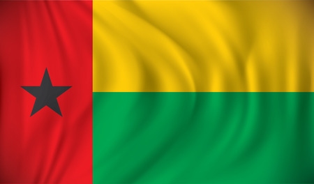 Flag of Guinea-Bissau - vector illustrationのイラスト素材