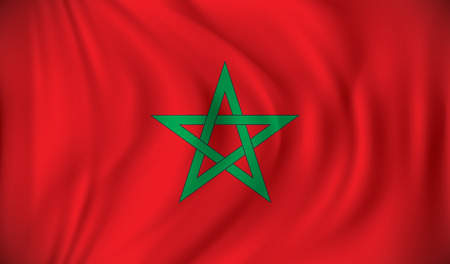 Flag of Morocco - vector illustrationのイラスト素材