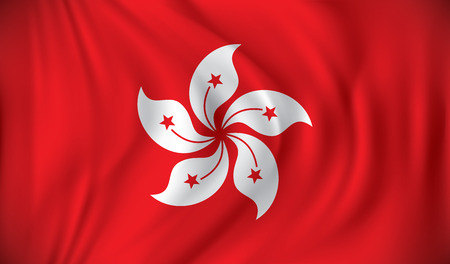 Flag of Hong Kong - vector illustrationのイラスト素材