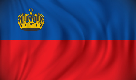 Flag of Liechtenstein - vector illustrationのイラスト素材
