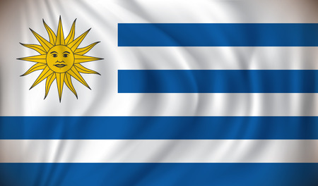 Flag of Uruguay - vector illustrationのイラスト素材
