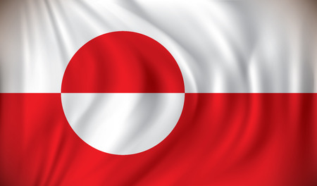 Flag of Greenland - vector illustrationのイラスト素材