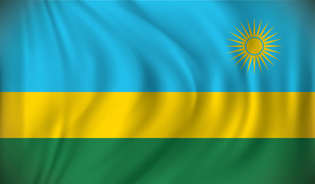 Flag of Rwanda - vector illustrationのイラスト素材
