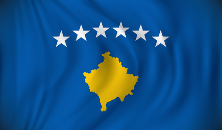 Flag of Kosovo - vector illustrationのイラスト素材